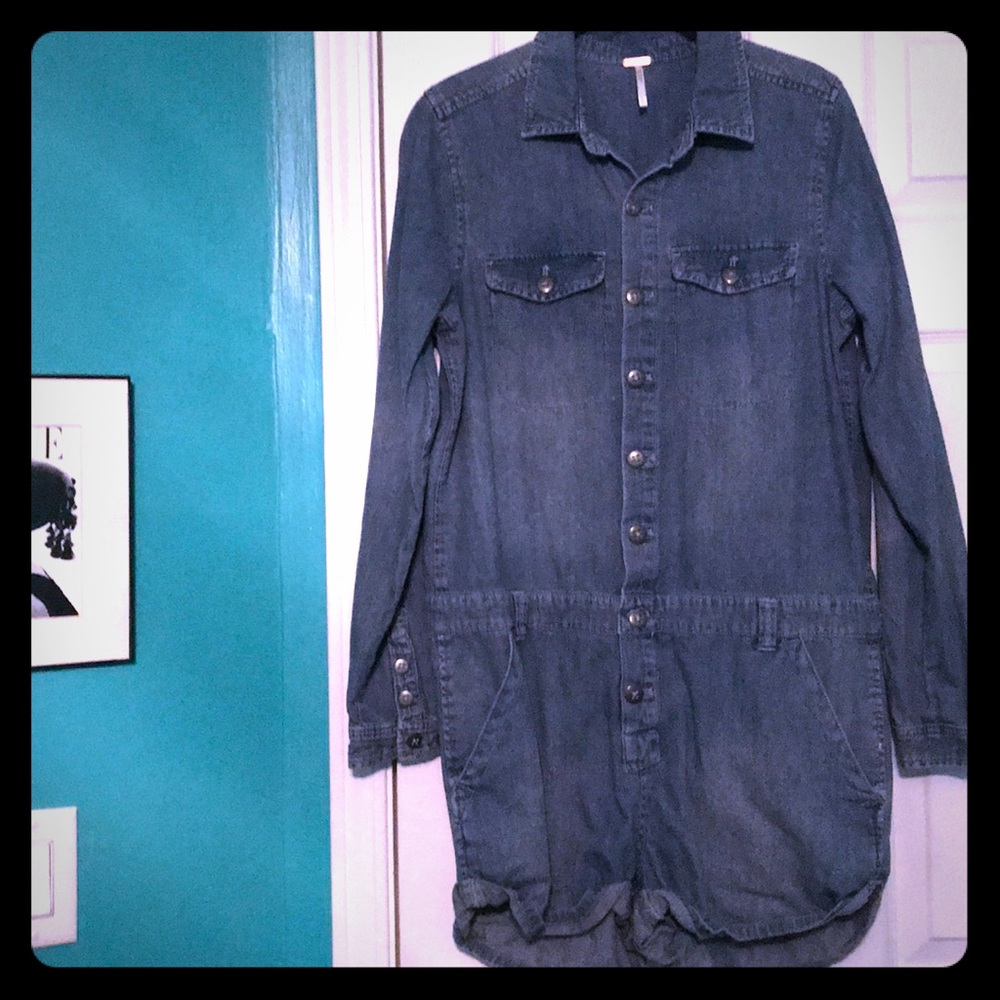 Free People Denim romper